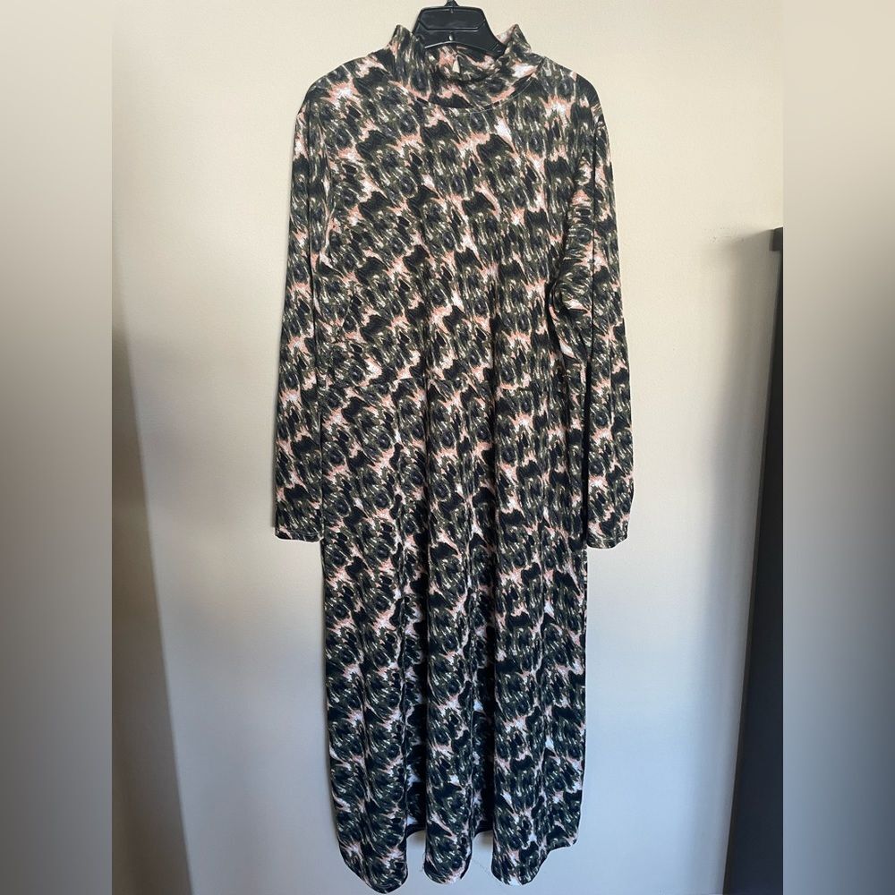 Rachel Comey blurred floral stretch maxi dress 1X